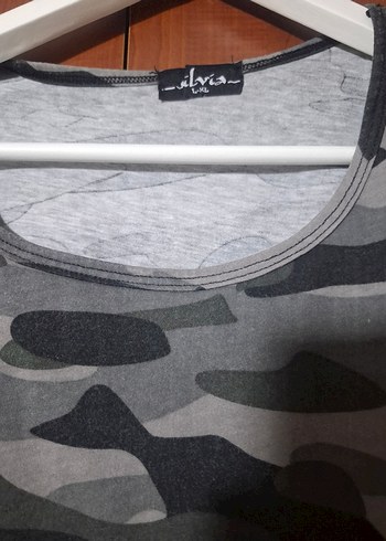 Silvia marka Kamuflaj desenli L/XLbeden tişört - Görsel 5