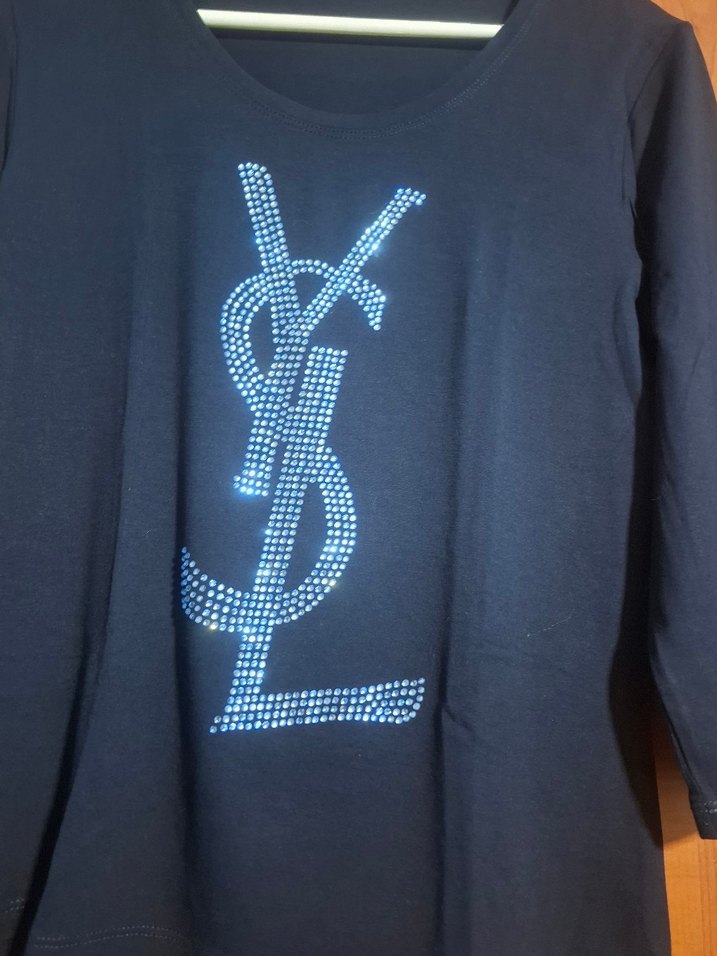 MGS Marka Lacivert likralı Taşlı Uzun kollu Sıfır bady - Görsel 5