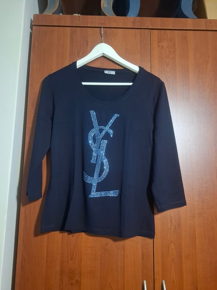 MGS Marka Lacivert likralı Taşlı Uzun kollu Sıfır bady - Görsel 2