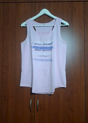 Sevim marka Pembe 40 beden  Baskılı Kadın Atlet - Görsel 3