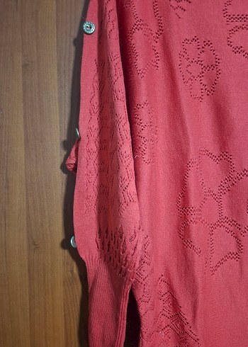 Mintaş Marka Kırmızı Ajurlu Kazak - Görsel 7