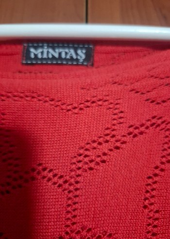 Mintaş Marka Kırmızı Ajurlu Kazak - Görsel 5
