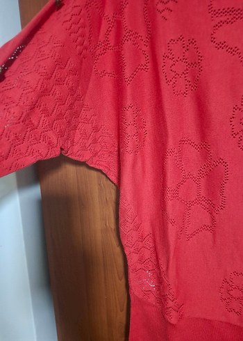 Mintaş Marka Kırmızı Ajurlu Kazak - Görsel 6