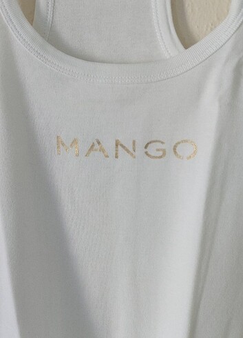 40 Beden beyaz Renk Mango ve çizgili mavi bluz(2 ürün)