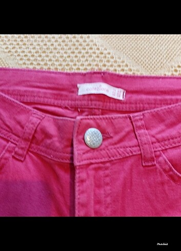 42 Beden Collezione likrali kırmizı jeans pantolon