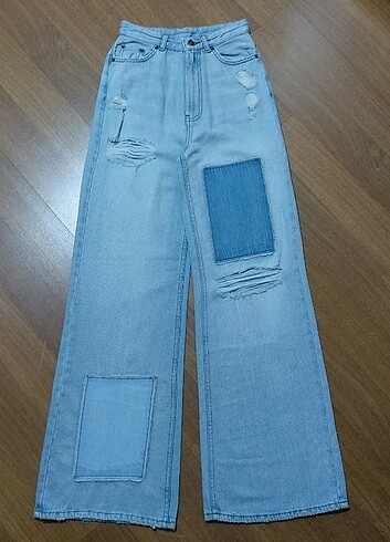 SUBDUED XXS/32 Beden Yamalı Tarz jeans pantolon