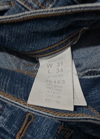 42 Beden mavi Renk VIGOSS MARKA JEANS PANTOLON 