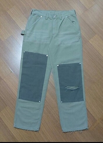 40 Beden haki Renk ASOS Patchwork jeans pantolon