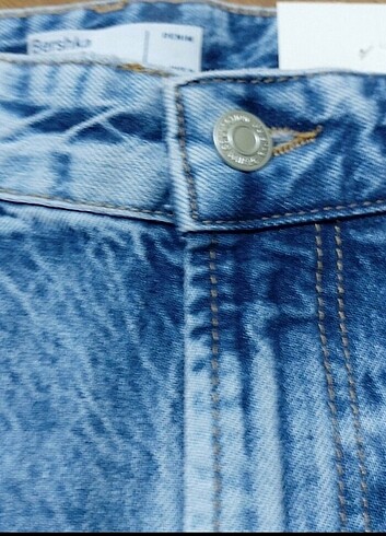 38 Beden Bershka Denim Claudra Wide Etiketli Jeans Pantolon
