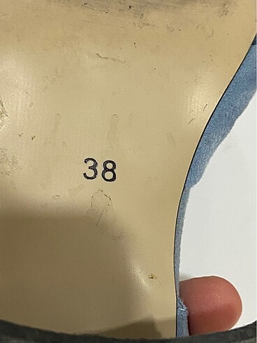 38 Beden mavi Renk Mavi topuklu sandalet