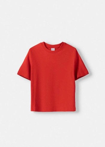 Kırmızı kadın bershka tişört l beden