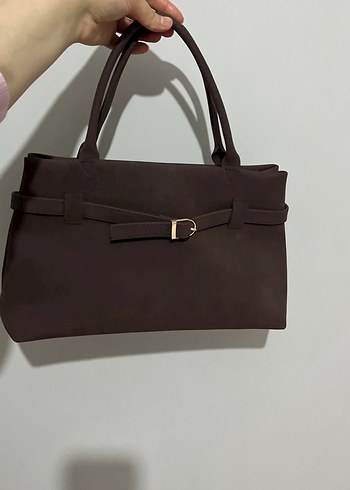 Accessorize  Sik Koyu Kahverengi Suet El Cantasi