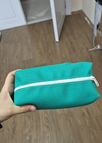 Beden sarı Renk Sarı Süet Fermuarlı Makyaj Çantası