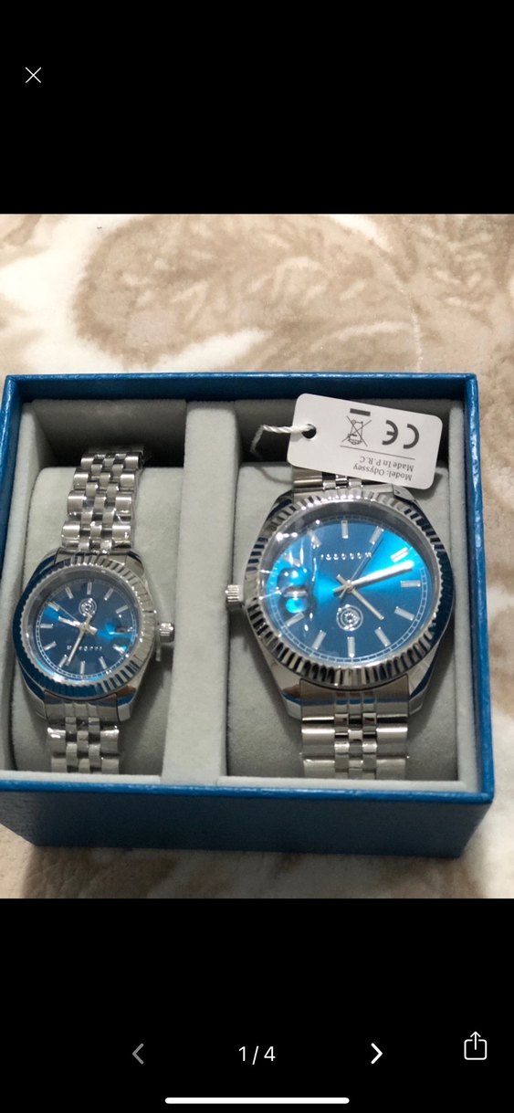 Modern Klasik Kadın Kol Saati - Mavi & Gri Kadın Erkek kombin - Görsel 2