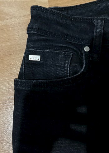 s Beden siyah Renk Siyah Midi Boy Kadın Denim Pantolon