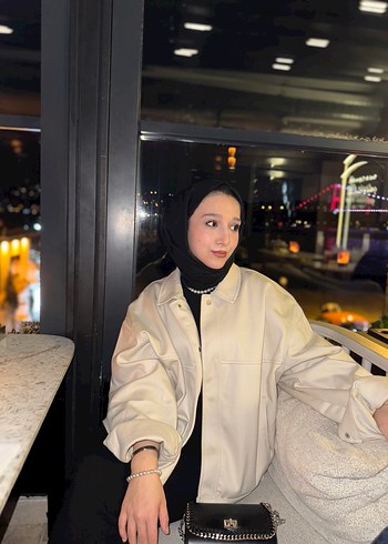 krem Midi Kadın Ceket - Görsel 3