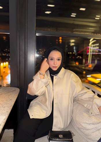 krem Midi Kadın Ceket - Görsel 8