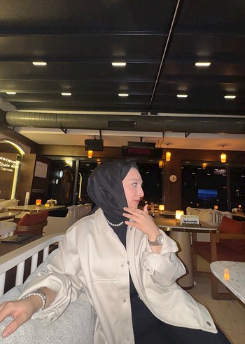 krem Midi Kadın Ceket - Görsel 6