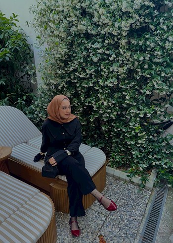 Siyah Kemerli Midi Kadın Trençkot - Görsel 10