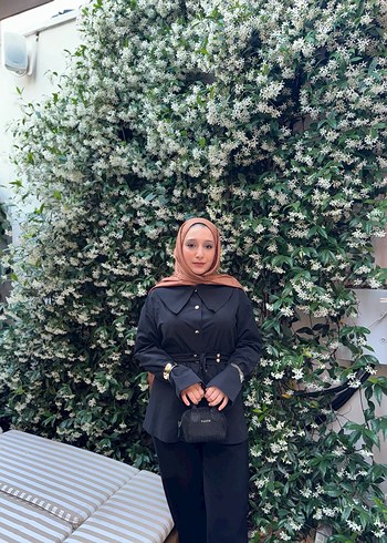 Siyah Kemerli Midi Kadın Trençkot - Görsel 3