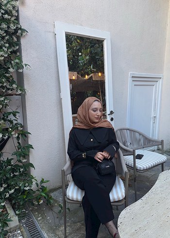 Siyah Kemerli Midi Kadın Trençkot - Görsel 5