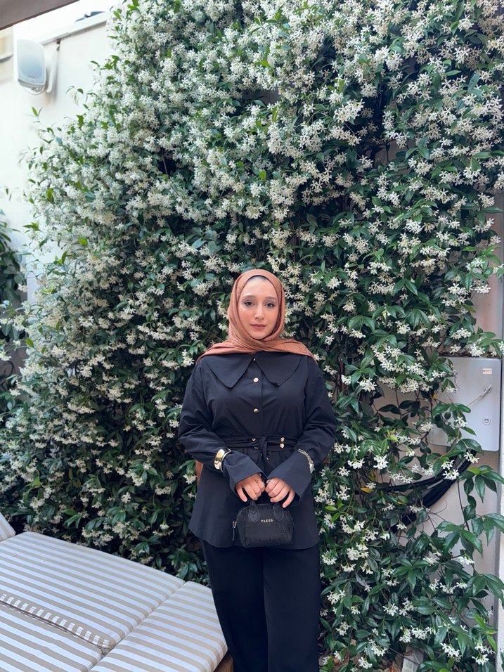 Siyah Kemerli Midi Kadın Trençkot - Görsel 3