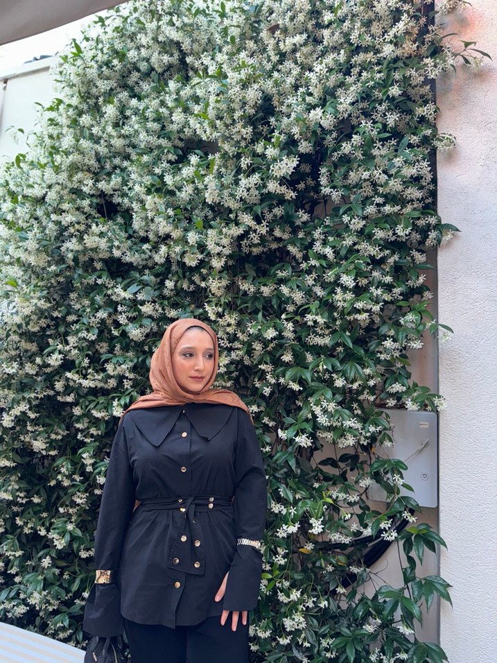 Siyah Kemerli Midi Kadın Trençkot - Görsel 2