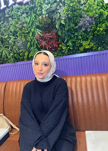 Lacivert Yüksek Yakalı Kadın Sweatshirt - Görsel 7