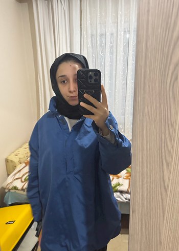 Parlament mavisi yağmurluk - Görsel 5