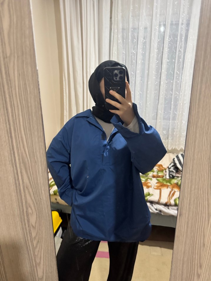 Parlament mavisi yağmurluk - Görsel 3