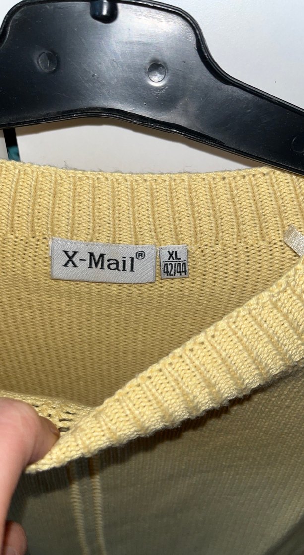 Bej Kadın Triko Kazak, Yuvarlak Yaka, Uzun Kollu - Görsel 3