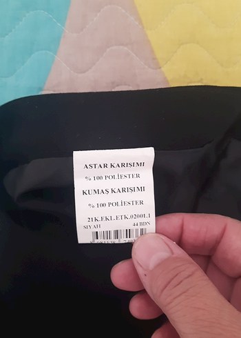 44 Beden Siyah Midi Kalem Etek