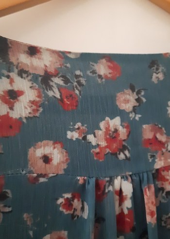 Bohem Midi Çiçek Desenli Elbise - Görsel 3