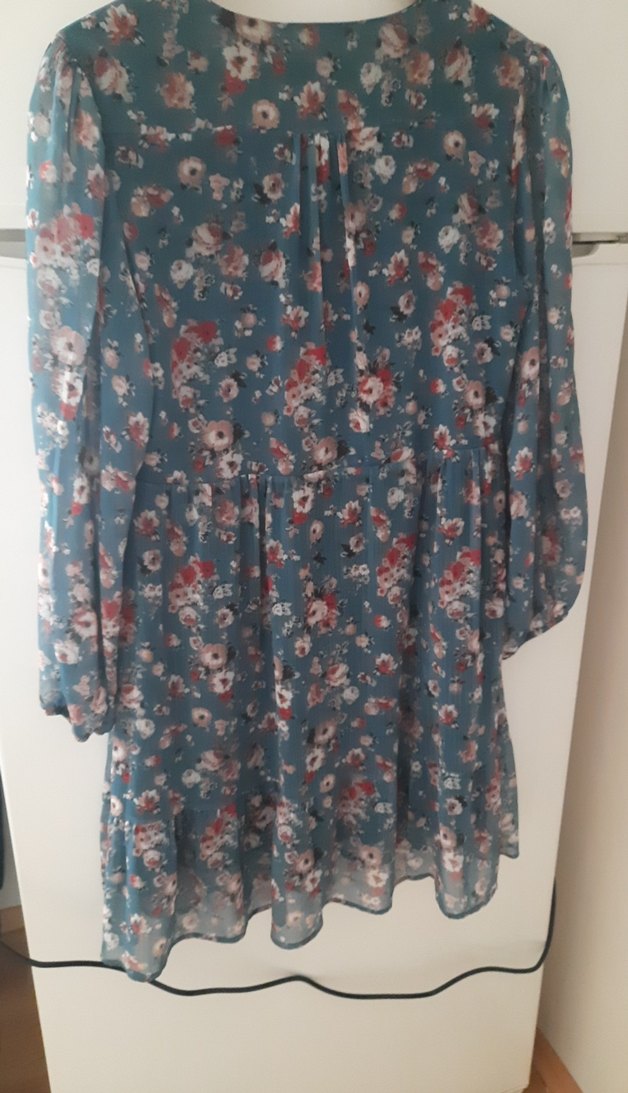 Bohem Midi Çiçek Desenli Elbise - Görsel 2