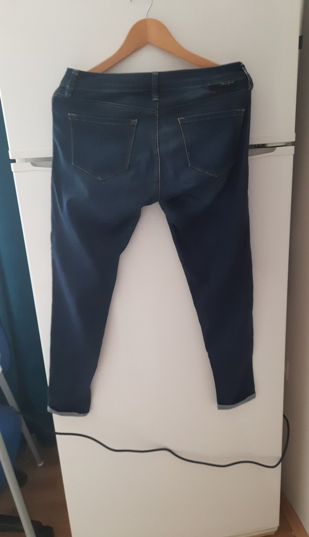 Kadın Lacivert Dar Kesim Kot Pantolon - Görsel 3