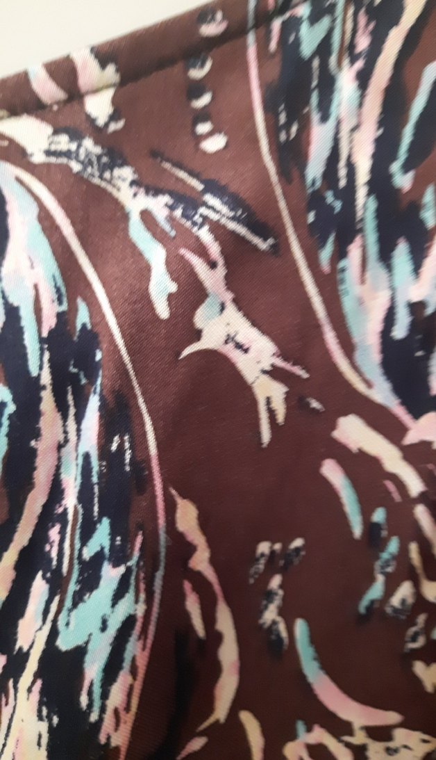 Bohem Tarz Uzun Kollu V Yaka desenli midi elbise - Görsel 5