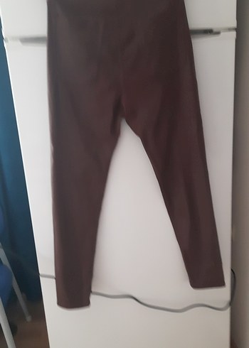 Kahverengi Deri Kemerli Kadın Pantolon - Görsel 3