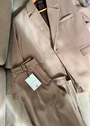 Ofis Blazeri Brown Special Edition Ceket Palazzo Takımı - Görsel 3