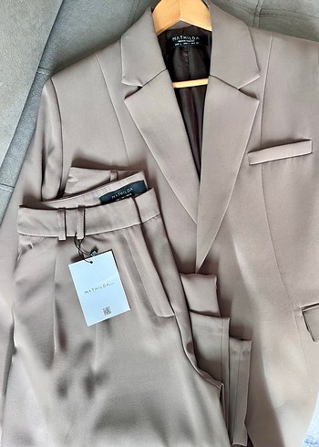 Ofis Blazeri Brown Special Edition Ceket Palazzo Takımı - Görsel 6