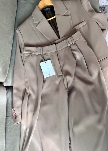 Ofis Blazeri Brown Special Edition Ceket Palazzo Takımı - Görsel 8