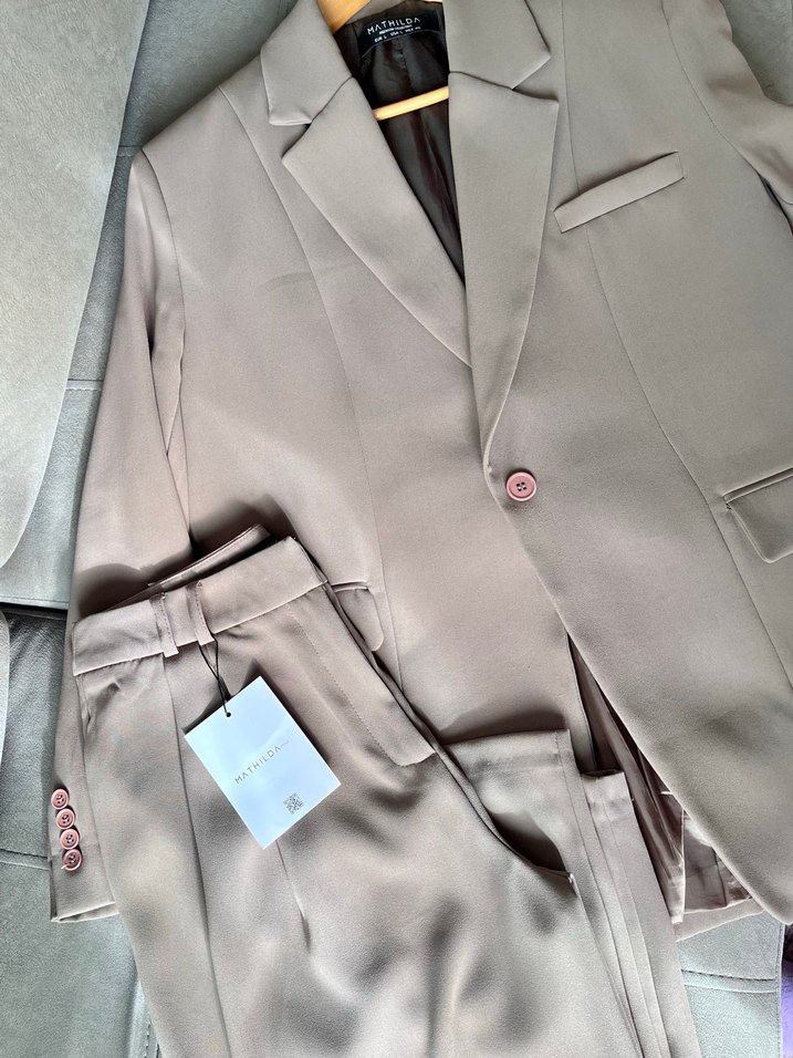 Ofis Blazeri Brown Special Edition Ceket Palazzo Takımı - Görsel 4