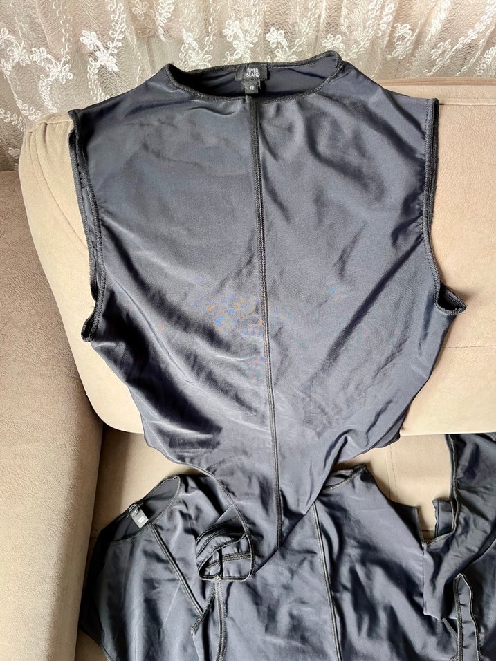 Siyah Yüksek Yakalı çıtçıtlı badi - Görsel 5