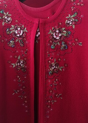 40 42 beden İkili triko takım boncuk işlemeli  - Görsel 3