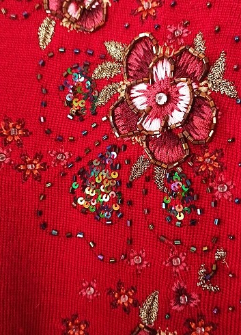 40 42 beden İkili triko takım boncuk işlemeli  - Görsel 4