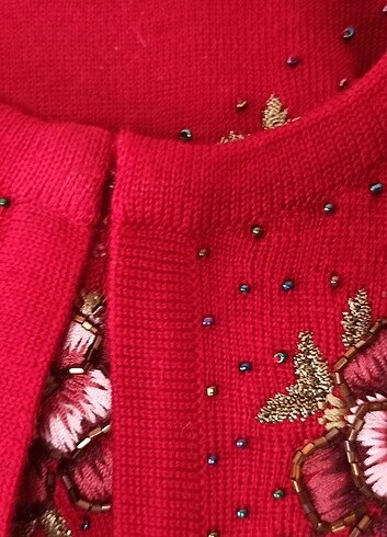 40 42 beden İkili triko takım boncuk işlemeli  - Görsel 5