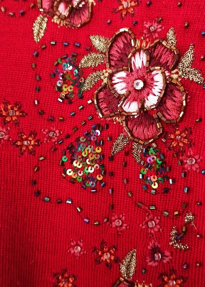 40 42 beden İkili triko takım boncuk işlemeli  - Görsel 4