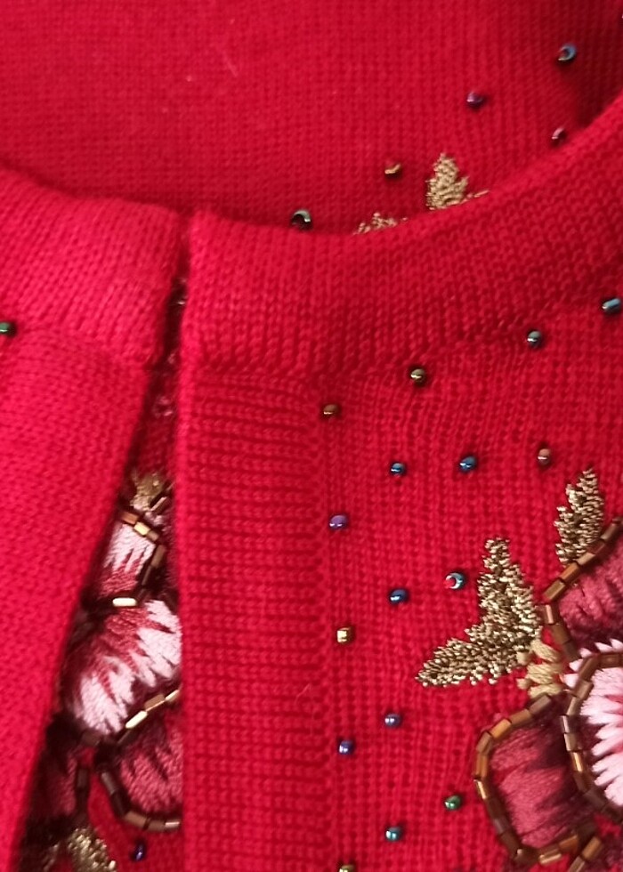 40 42 beden İkili triko takım boncuk işlemeli  - Görsel 5