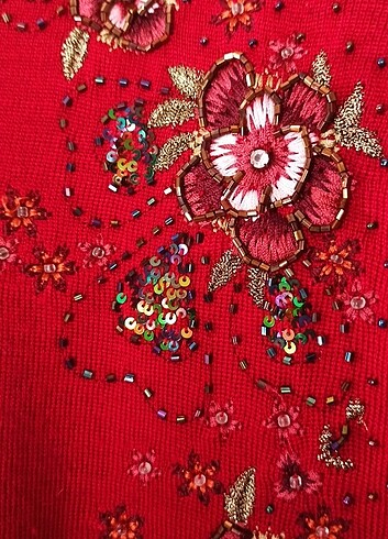 40 42 beden İkili triko takım boncuk işlemeli  - Görsel 4