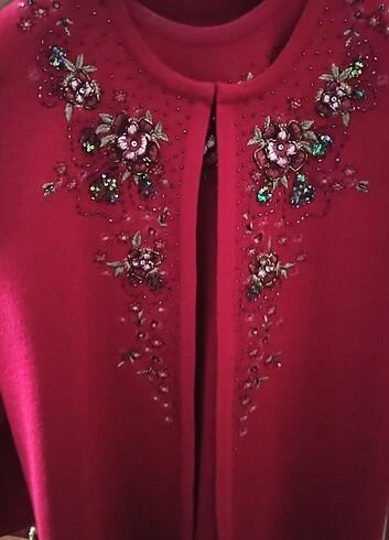 40 42 beden İkili triko takım boncuk işlemeli  - Görsel 5