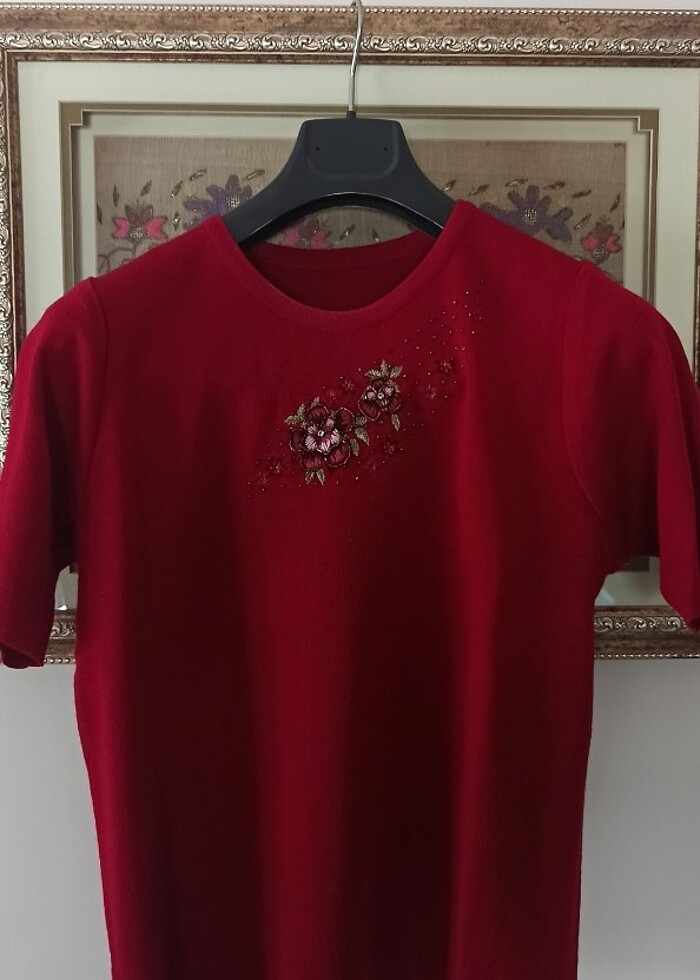 40 42 beden İkili triko takım boncuk işlemeli  - Görsel 3